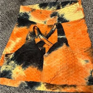 NWOT Orange and Black Tie-Dye Sports outfit